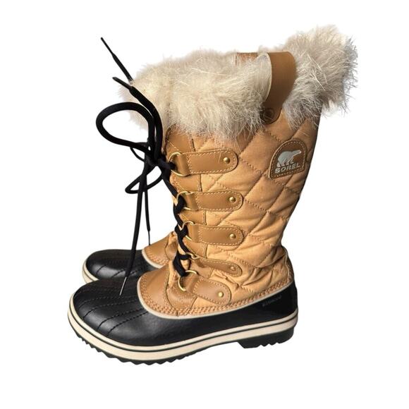 Sorel Women’s Tofino Cate Snow Cold Weather Boots Size 8M Curry Black - Picture 4 of 6